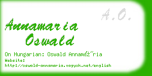 annamaria oswald business card